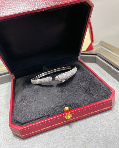 [Amore Jewelry]PANTHERE FULL DIAMOND OPEN BRACELET
