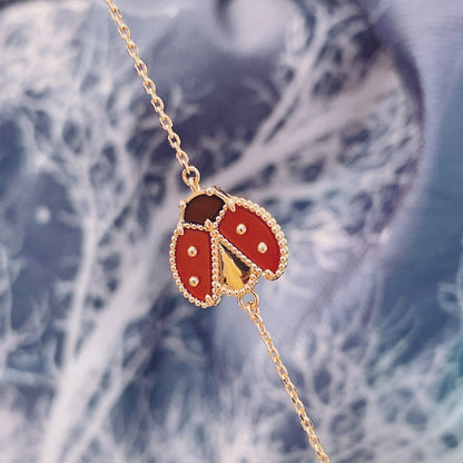 [Amore Jewelry]LUCKY SPRING 1 MOTIF PINK GOLD BRACELET