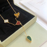 [Amore Jewelry]LUCKY SPRING 4 MOTIFS ROSE GOLD NECKLACE